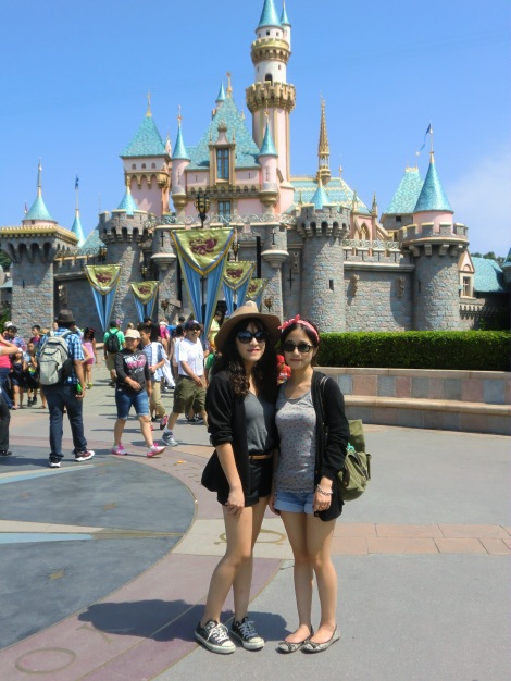 The twins arrive at Disneyland!
